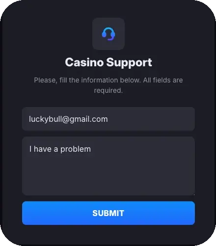 Casino support form